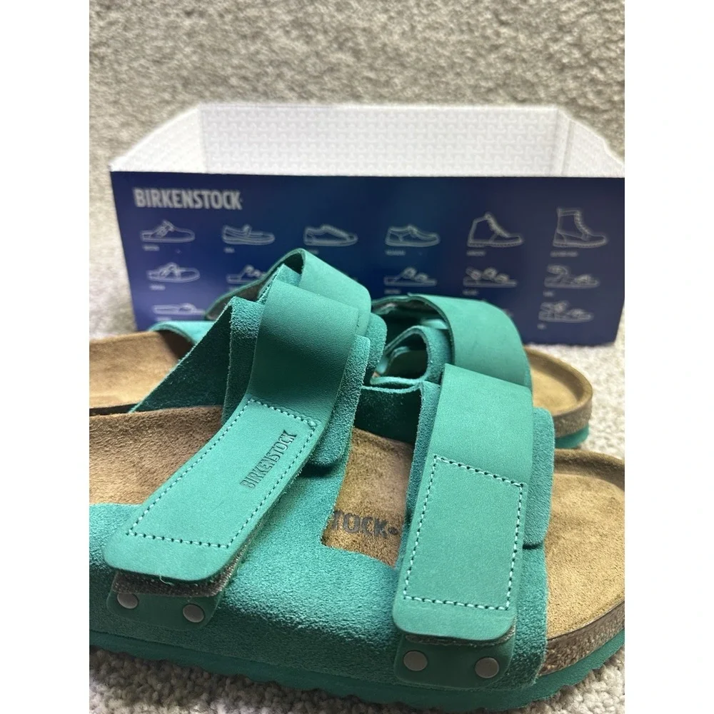 Birkenstock Uji Nubuck Suede Sandals Women 11 Men 9 EU 42 Green Leather NWOB